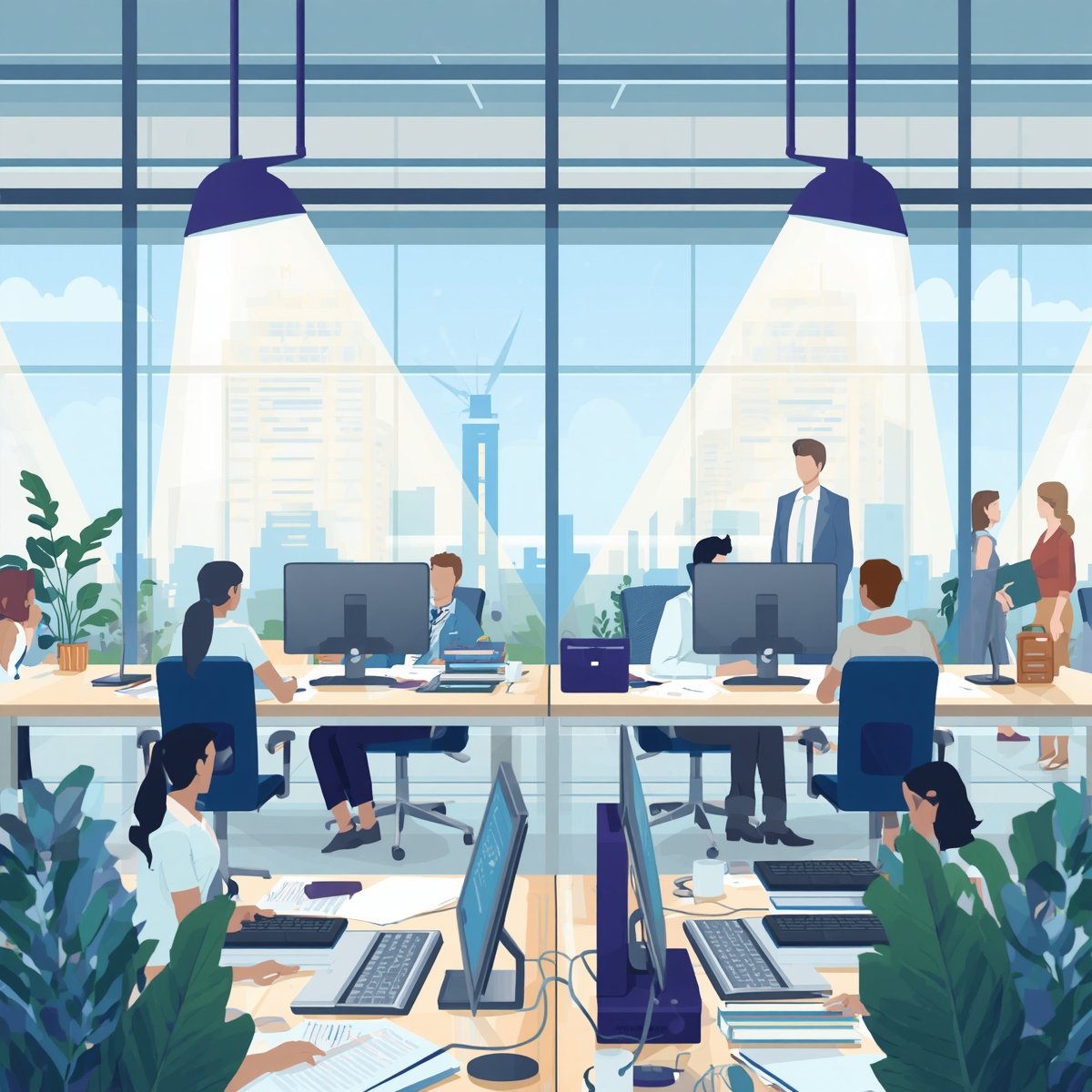 Back office outsourcing team managing business processes